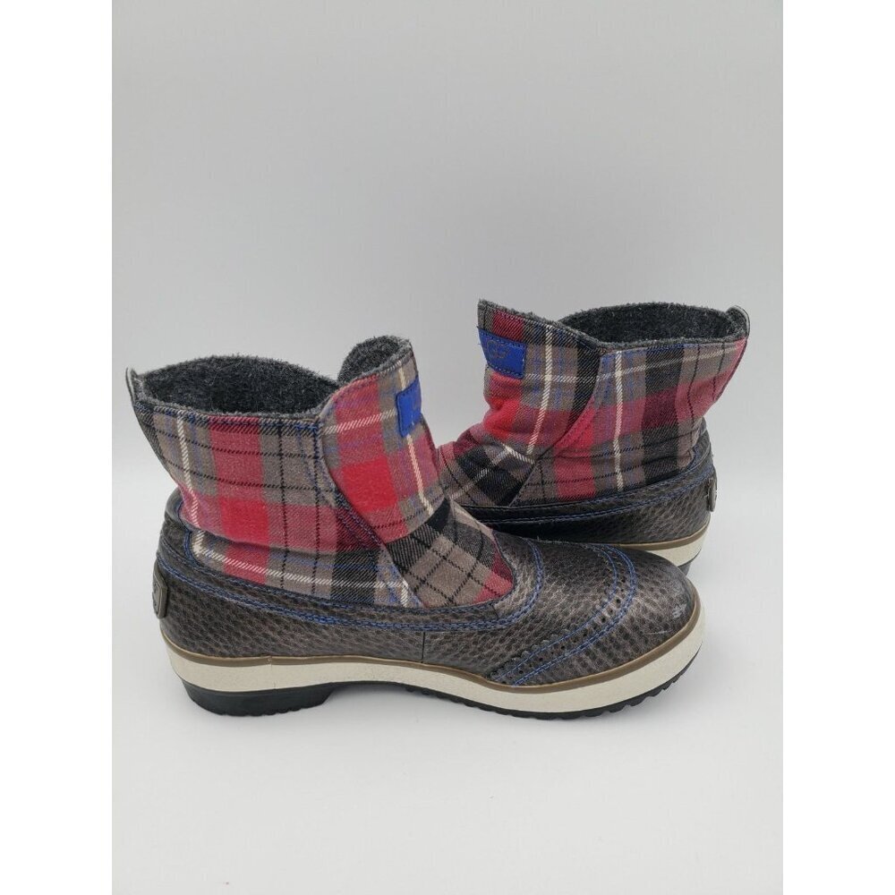 UGG Marais Plaid Waterproof Wool Lined Pull On Boots 1001797 Women's Size 8 WARM - Picture 6 of 9